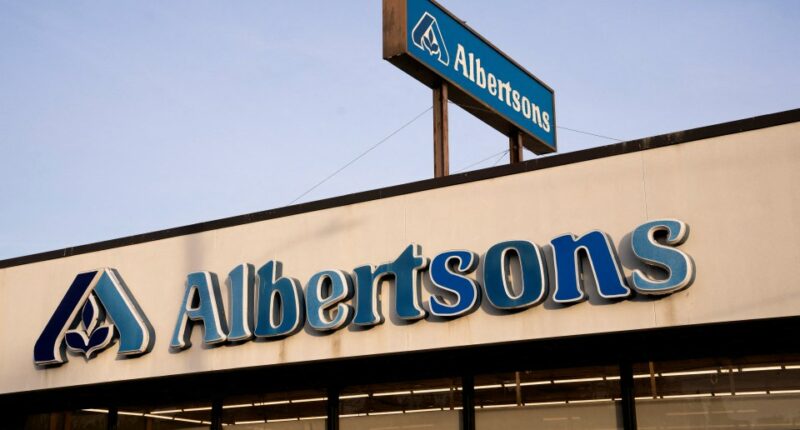 Albertsons supermarket sign.