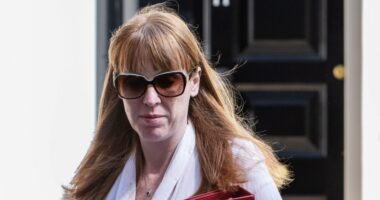 Angela Rayner leaving 10 Downing Street after a cabinet meeting.
