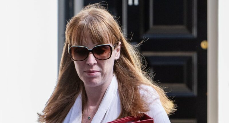 Angela Rayner leaving 10 Downing Street after a cabinet meeting.