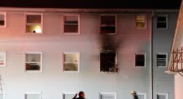 Aftermath of a fire at an assisted living facility.