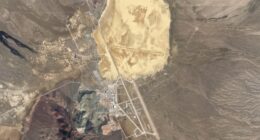 Aerial view of Area 51.