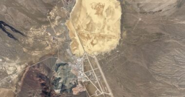 Aerial view of Area 51.