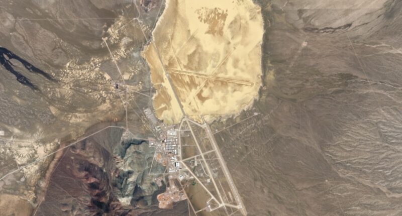 Aerial view of Area 51.