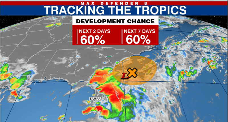 Area of low pressure forms off Florida coast, increasing chances for development: NHC