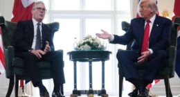 Donald Trump and Keir Starmer in a meeting.