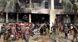 Bangladesh air force jet crashes into school campus, killing at least 19