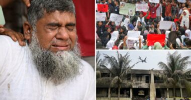 Bangladesh students protest after air force jet crashes into school