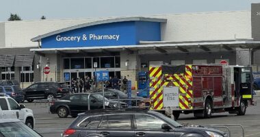 Bold moment of courage as shoppers confront Walmart knife attacker