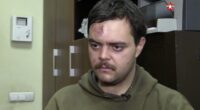Aiden Aslin, a British fighter for Ukraine, with a head wound.