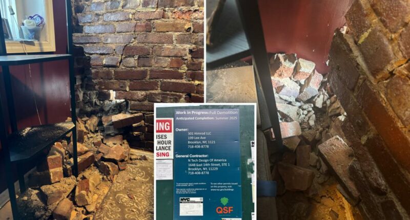 Construction crew accidentally blasts through living room wall of NYC couple's apartment: 'I just saw daylight'