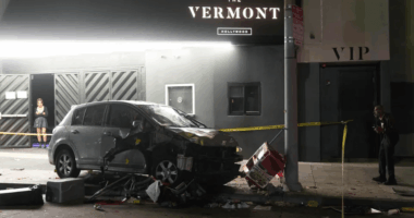 Car crashed into The Vermont Hollywood nightclub.