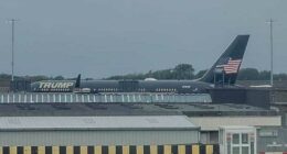 Donald Trump’s Secret Service motorcade spotted at petrol station as family jet lands in Scotland