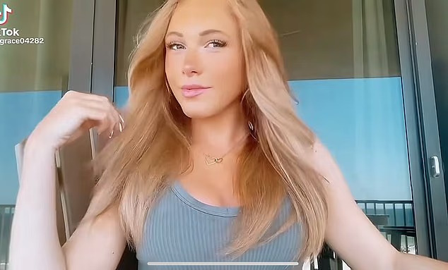 Teen girl with long blonde hair.