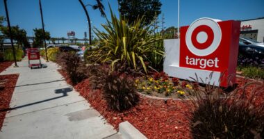 Target store sign in Emeryville, California.