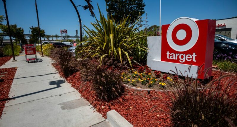 Target store sign in Emeryville, California.