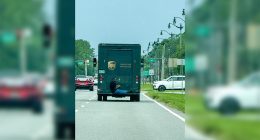 Florida man rides on back of UPS truck to get away from deputies after shoplifting at Lowe's: sheriff
