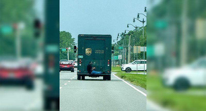 Florida man rides on back of UPS truck to get away from deputies after shoplifting at Lowe's: sheriff