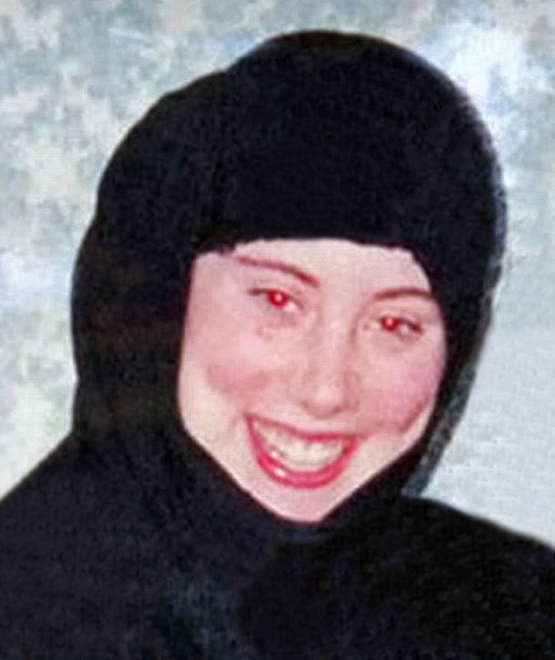 Portrait of Samantha Lewthwaite wearing a black hijab.