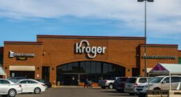 Kroger store exterior with parking lot.