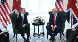 Keir Starmer and Donald Trump in bilateral meeting.