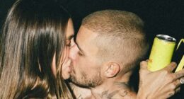 Hailey Bieber kisses shirtless Justin during boozy party