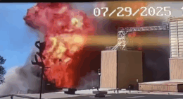 Massive explosion at a biofuels plant.