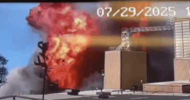 Massive explosion at a biofuels plant.