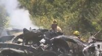 Aftermath of a head-on collision.