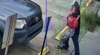 Surveillance image of a kidnapping attempt.