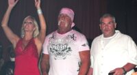 Jennifer McDaniel, Hulk Hogan, and Bubba the Love Sponge at a CD release party.