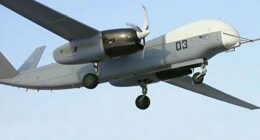 Long-range Altius reconnaissance and strike drone in flight.