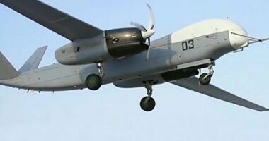 Long-range Altius reconnaissance and strike drone in flight.
