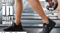 close up image of healthy and handsome caucasian man legs wearing sport shoes and running or walking on exercise machine in gym (sport and healthy fitness concept). I Walked Backwards on the Treadmill Every Day for a Week and Here’s What Happened to My Knees. Cover