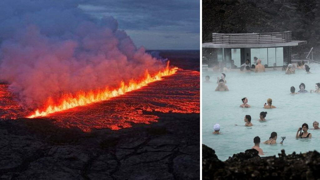 Icelandic volcano erupts, forcing tourists to evacuate famous geothermal spa