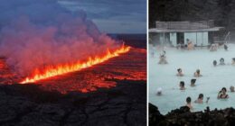 Icelandic volcano erupts, forcing tourists to evacuate famous geothermal spa