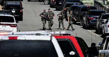 Police and fire crews responding to a shooting.