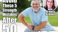 If You Can Avoid These 5 Happy positive mature sportsman during outdoor workout, senior man wearing headphones and sports outfit warming up muscles, doing side squat on one leg, enjoying active lifestyle outside in park. Strength Mistakes After 50, Your Body Will Stay Decades Younger. Cover