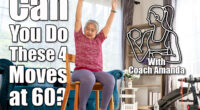 Senior woman sitting on chair and raising two arms above her head. doing workout for good healthy with training exercise online on tablet, elderly workout online from home concept. If You Can Complete These 4 Moves at 60, Your Body