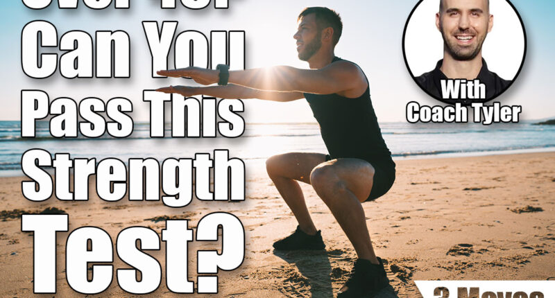 Young sporty man squatting or exercising on the beach during sunset. Athletic man doing fitness workout or training outdoors. Sports and healthy lifestyle. If You Can Complete This 3-Move Test at 45, Your Body Moves Like Someone 20 Years Younger. Cover