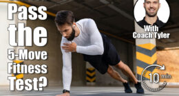 athletic strong hansome man on morning fitness workout exercise. If You Can Do These 5 Moves Without Stopping, You