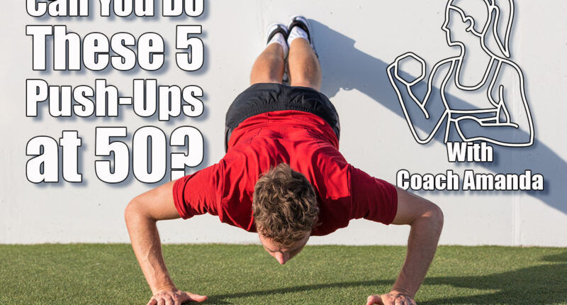 Push up fitness man training using wall doing decline pushup at outdoor gym. Male fitness athlete doing advanced push-ups on grass park.If You Can Do These 5 Push-ups at 50, Your Upper Body Strength Is Elite. Cover