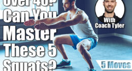 Perfect squat. Full length of young handsome man in sportswear doing squat at gym. If You Can Do These 5 Squats Without Breaking Form, You