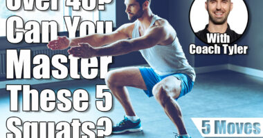 Perfect squat. Full length of young handsome man in sportswear doing squat at gym. If You Can Do These 5 Squats Without Breaking Form, You