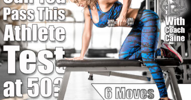 Attractive woman in 30s doing one arm dumbbell rows in modern bright fitness center. Toned image.If You Can Do This Finisher Without Rest at 50, You