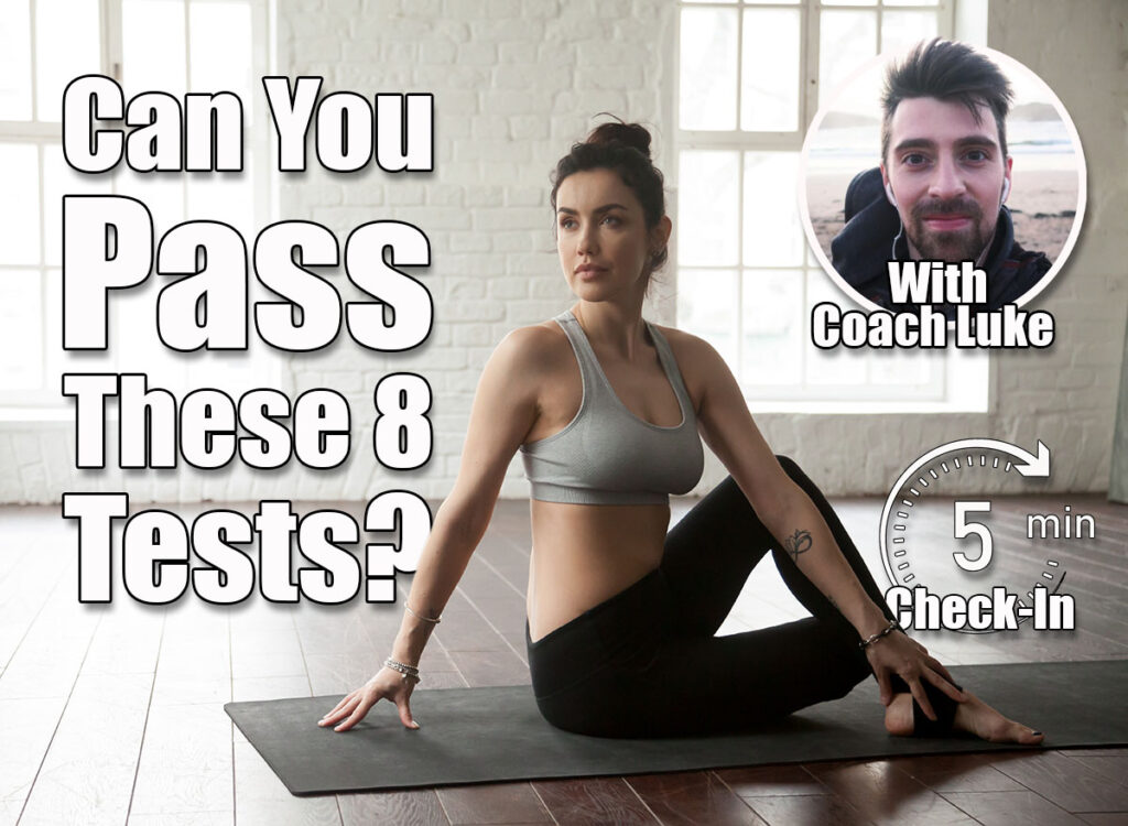 Young attractive yogi woman practicing yoga concept, sitting in Ardha Matsyendrasana exercise, Half lord of the fishes pose, working out, wearing sportswear, full length, white loft studio background. If You Can Do These 8 Mobility Tests, Your Body Is Aging Slower Than Most People Over 50. Cover