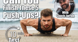 Workout Exercise. Closeup Of Healthy Handsome Active Man With Fit Muscular Body Doing Push Ups Exercises. Sporty Athletic Male Exercising At Beach, Training Outdoor. Sports And Fitness Concept