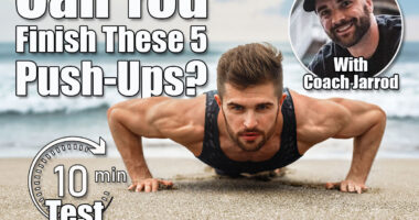 Workout Exercise. Closeup Of Healthy Handsome Active Man With Fit Muscular Body Doing Push Ups Exercises. Sporty Athletic Male Exercising At Beach, Training Outdoor. Sports And Fitness Concept