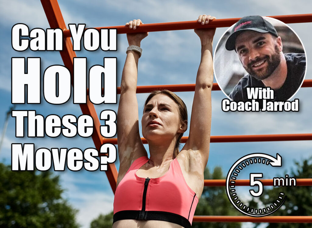 A young woman with vitiligo in a pink crop top does a pull-up on a monkey bar in a park on a sunny day.If You Can Hold These 3 Positions, Your Body Is Decades Younger. cover