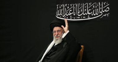 Ayatollah Ali Khamenei at an Ashura ceremony.