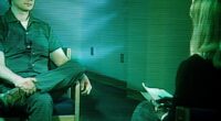 Screenshot of Jeffrey Dahmer being interviewed on television.